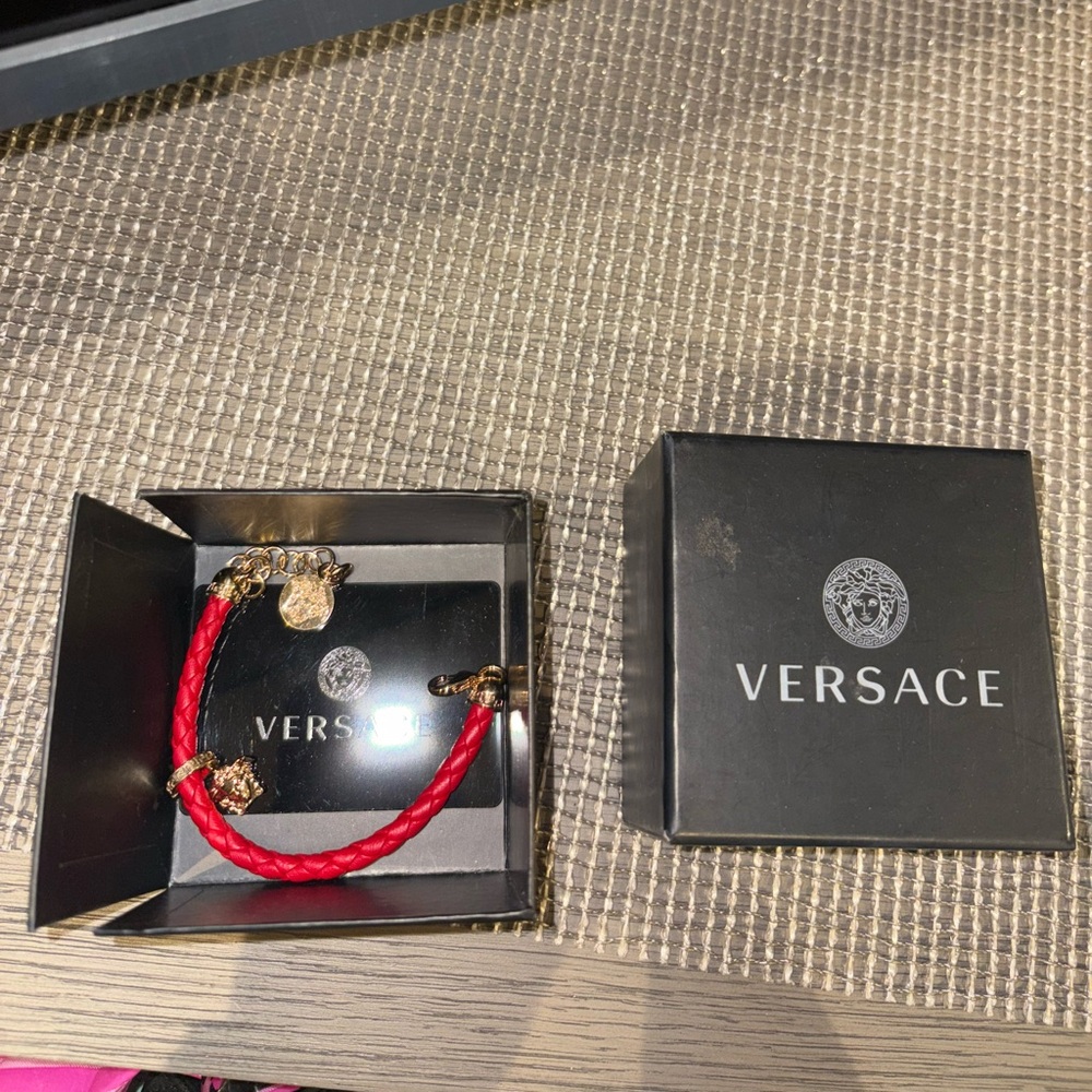 Versace Red and Gold Bracelet